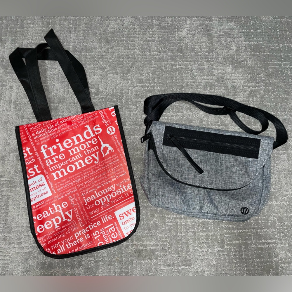 Mint condition Lululemon Festval Crossbody Bag in Heathered Grey